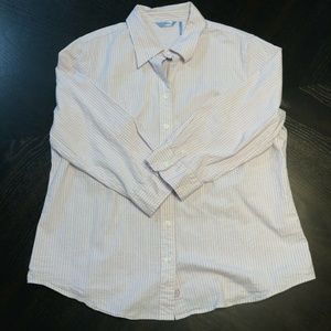 Izod Womens Long Sleeve button Up Shirt Size XL